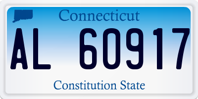 CT license plate AL60917