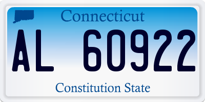 CT license plate AL60922