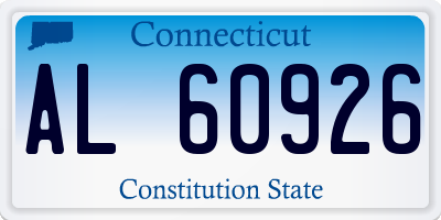 CT license plate AL60926