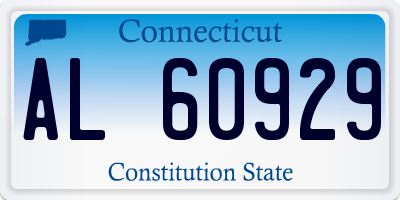 CT license plate AL60929
