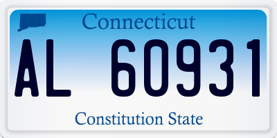CT license plate AL60931