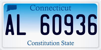 CT license plate AL60936