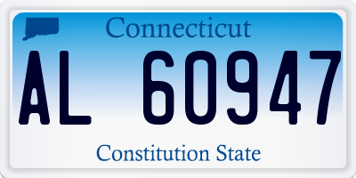 CT license plate AL60947