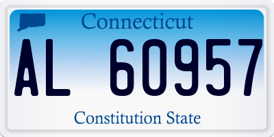 CT license plate AL60957