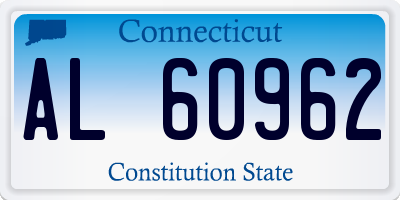 CT license plate AL60962