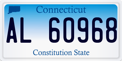 CT license plate AL60968