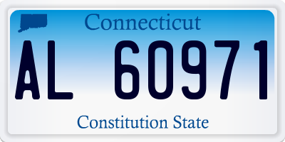 CT license plate AL60971
