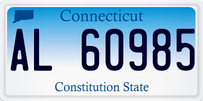 CT license plate AL60985