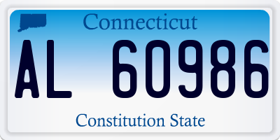 CT license plate AL60986