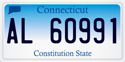 CT license plate AL60991