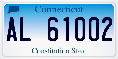 CT license plate AL61002