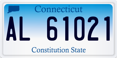 CT license plate AL61021