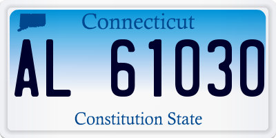 CT license plate AL61030