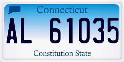 CT license plate AL61035