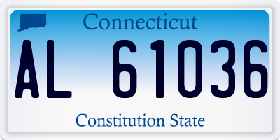 CT license plate AL61036