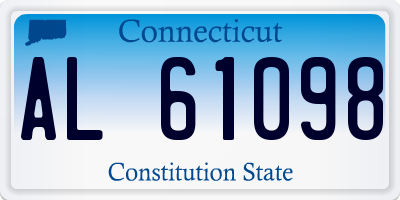CT license plate AL61098