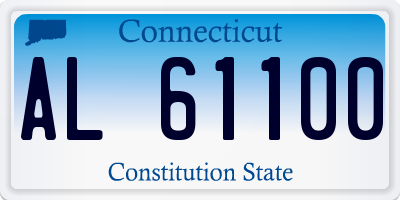 CT license plate AL61100