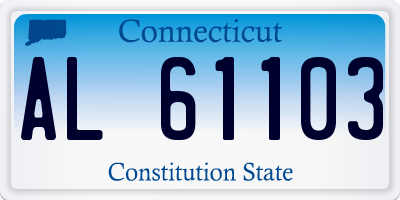 CT license plate AL61103