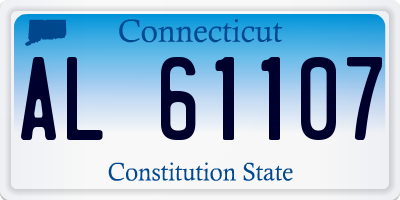 CT license plate AL61107