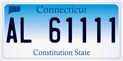 CT license plate AL61111