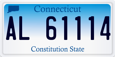 CT license plate AL61114