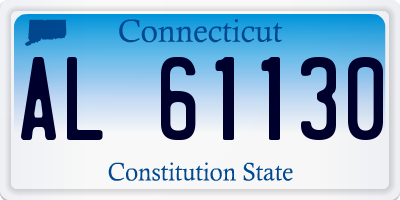 CT license plate AL61130