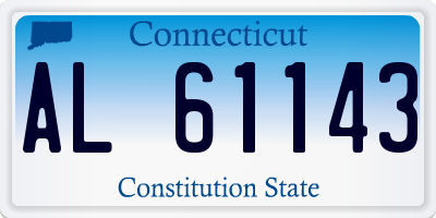 CT license plate AL61143
