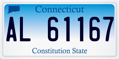 CT license plate AL61167