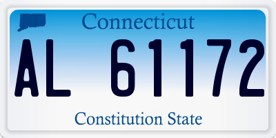 CT license plate AL61172