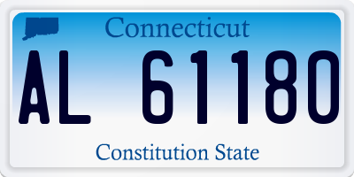 CT license plate AL61180