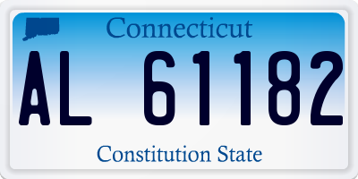 CT license plate AL61182