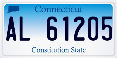 CT license plate AL61205