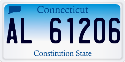 CT license plate AL61206
