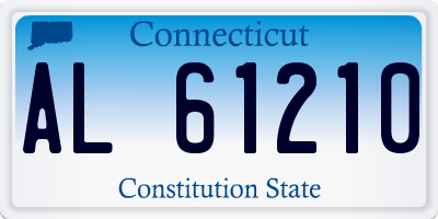 CT license plate AL61210