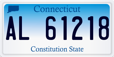 CT license plate AL61218