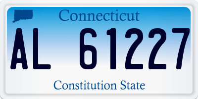 CT license plate AL61227