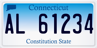 CT license plate AL61234
