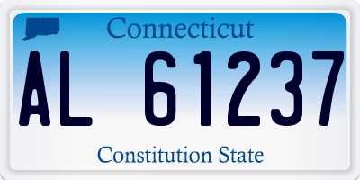 CT license plate AL61237