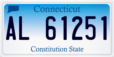 CT license plate AL61251