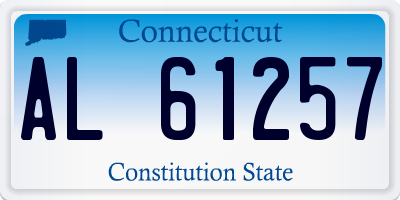 CT license plate AL61257