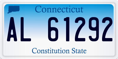 CT license plate AL61292