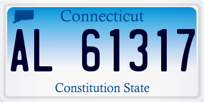 CT license plate AL61317
