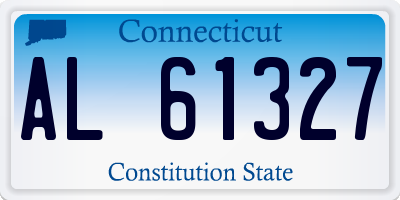 CT license plate AL61327