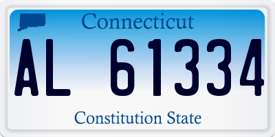 CT license plate AL61334