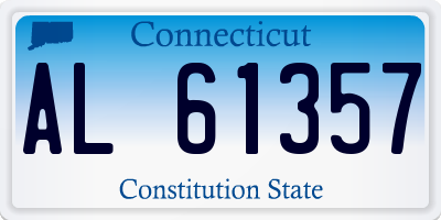 CT license plate AL61357
