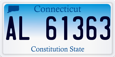 CT license plate AL61363