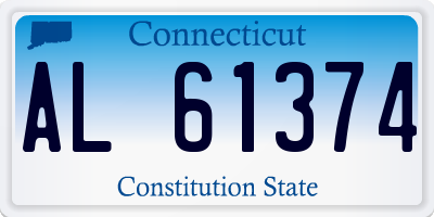 CT license plate AL61374