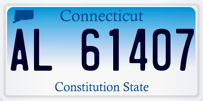 CT license plate AL61407