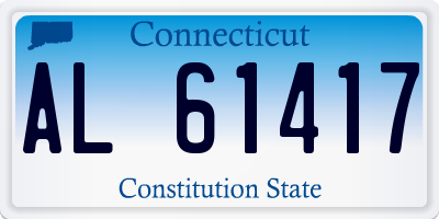 CT license plate AL61417