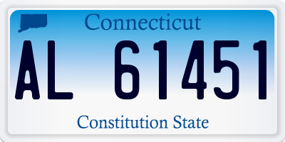 CT license plate AL61451